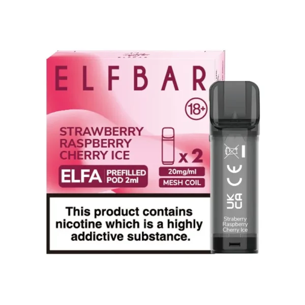 Elf Bar Elfa Prefilled Pods(strawberry raspberry cherry ice)