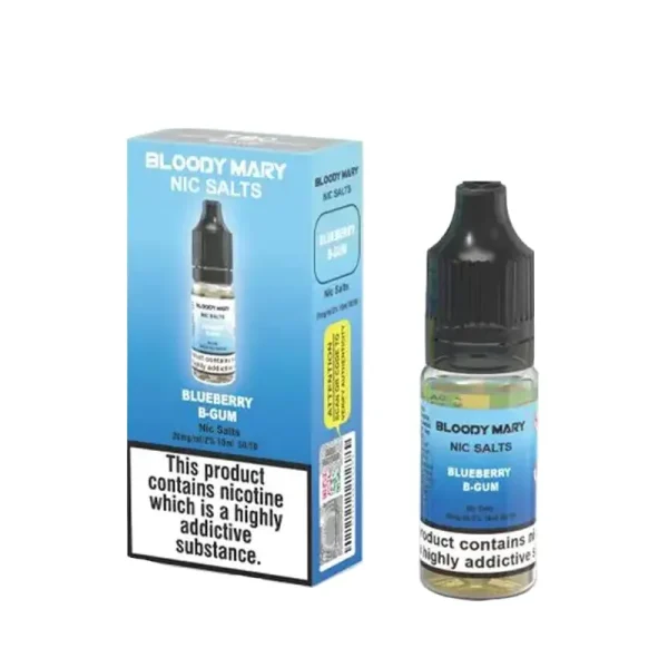 Bloody Mary BM5000 10ml Nic Salt E-Liquid blueberry b-gum