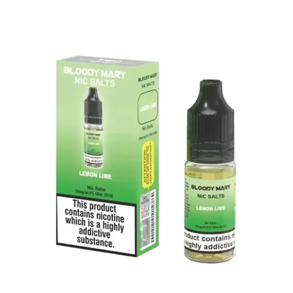 Bloody Mary BM5000 10ml Nic Salt E-Liquid lemon lime