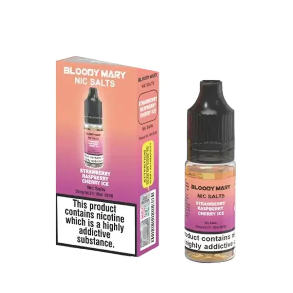 Bloody Mary BM5000 10ml Nic Salt E-Liquid strawberry raspberry cherry ice