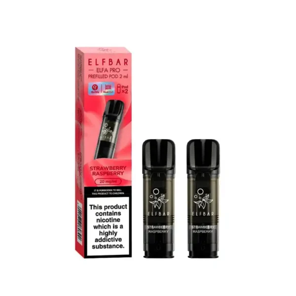 Elf Bar Elfa PRO Prefilled Vape Pods Strawberry Raspberry