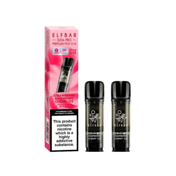 Elf Bar Elfa PRO Prefilled Vape Pods Strawberry Raspberry Cherry Ice