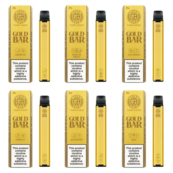 Gold Bar Disposable Vape 600 Puffs E-cig