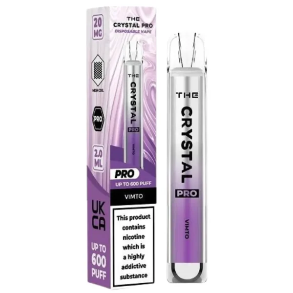 The Crystal Pro Bar 600 Disposable Vape Pod Vimto