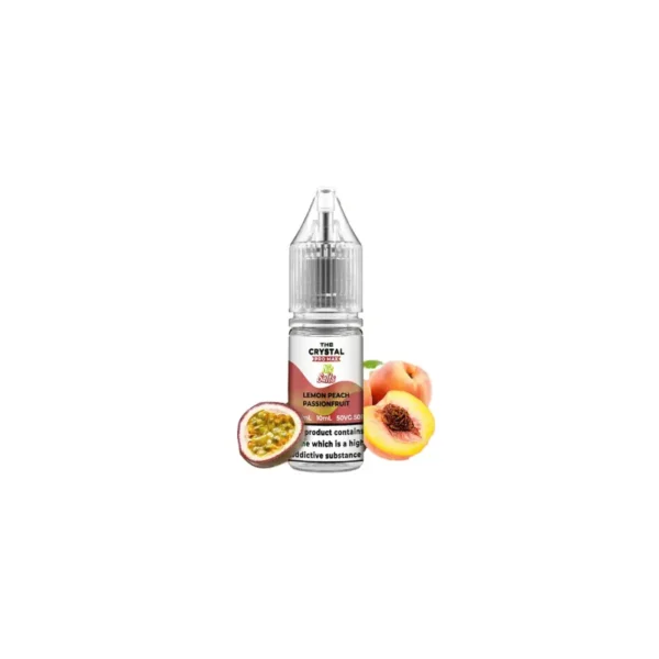 The Crystal Pro Max 10ml Nic Salt E-Liquid Lemon Peach Passionfruit