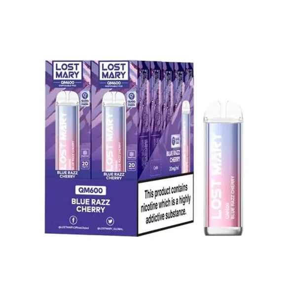 lost Mary QM600 Puffs Box Of 10 blue razz cherry