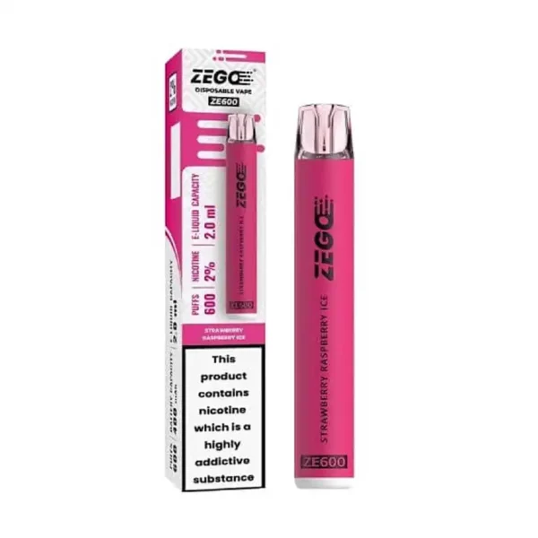 Zego Ze600 Disposable Vape Pod Device Strawberry Raspberry Ice