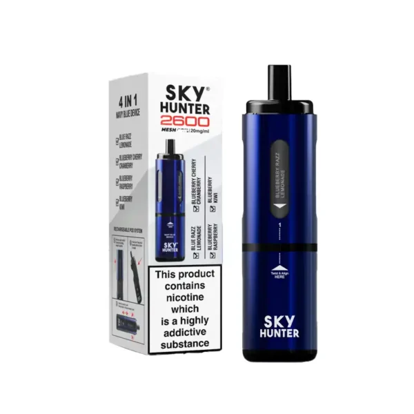 Sky Hunter 2600 Prefilled Pod 2ml Vape Kit Blue