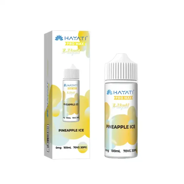 Hayati Pro Max 0mg E-Liquid 100ml Vape Juice Pineapple Ice