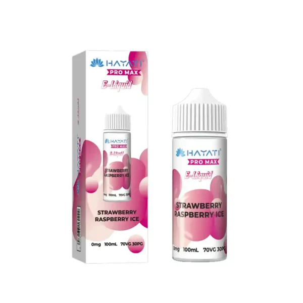 Hayati Pro Max 0mg E-Liquid 100ml Vape Juice Strawberry Raspberry Ice