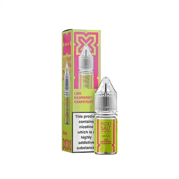 Nexus 10-20mg Nic Salts 10ml E Liquid Lime Raspberry Grapefruit